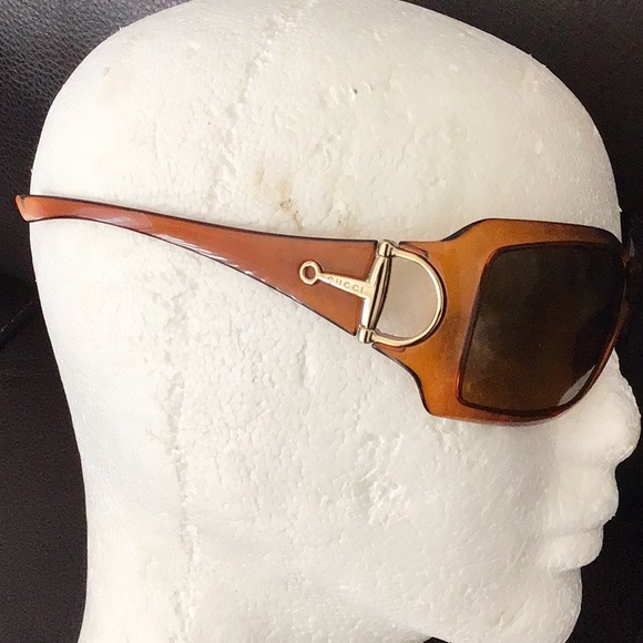Gucci Accessories - Gucci Brown Horsebit Tortoise Sunglasses 2542/S